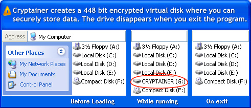 Cryptainer Pro Encryption Software screenshot Cryptainer Pro Encryption Software screenshot