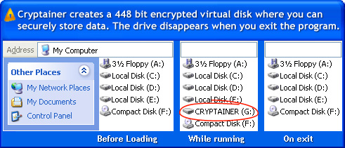 Cryptainer Enterprise Encryption Software Screenshot